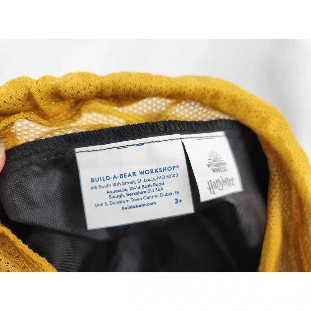 Build-a-Bear Workshop Harry‎ Potter Drawstring Bag Plush Backpack Yellow Black